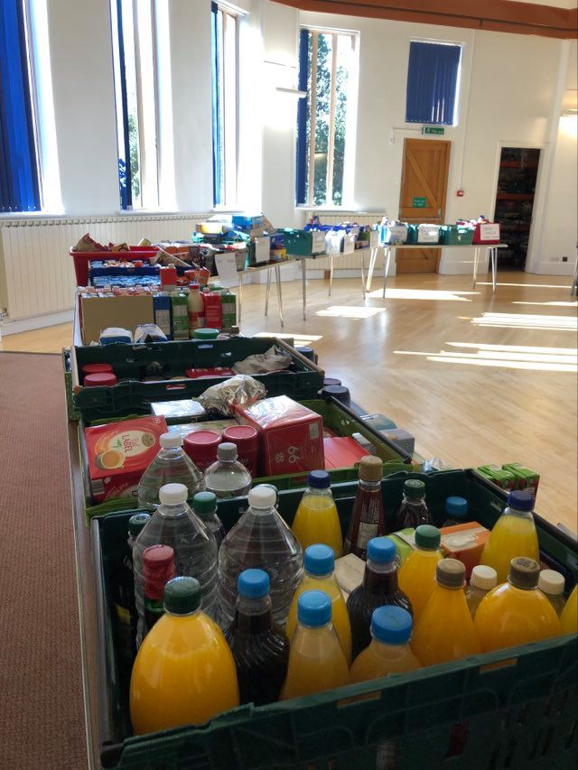 Food bank layout at Trinity Centre