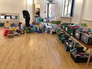 Food Parcels being organised