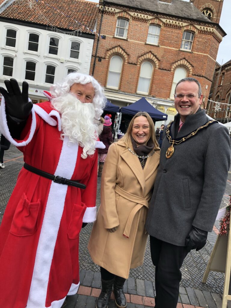 The Mayor and Mayoress with Father Christmas