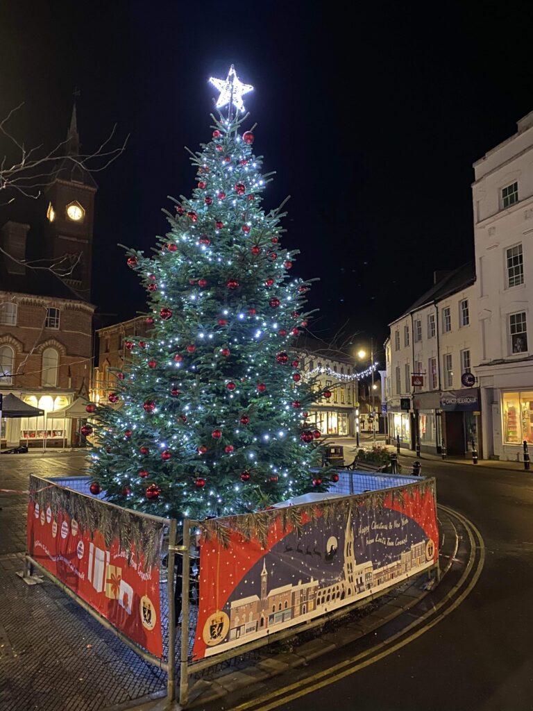 Christmas Tree and Lights Switched on 2021