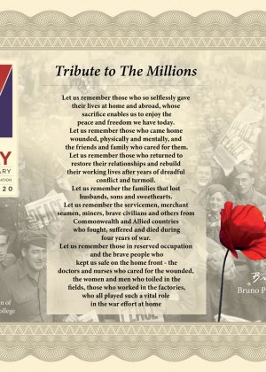 Poem, Tribute to the millions