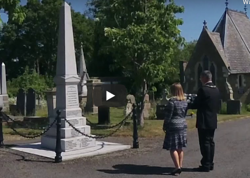 Flood Memorial - laying a wreath