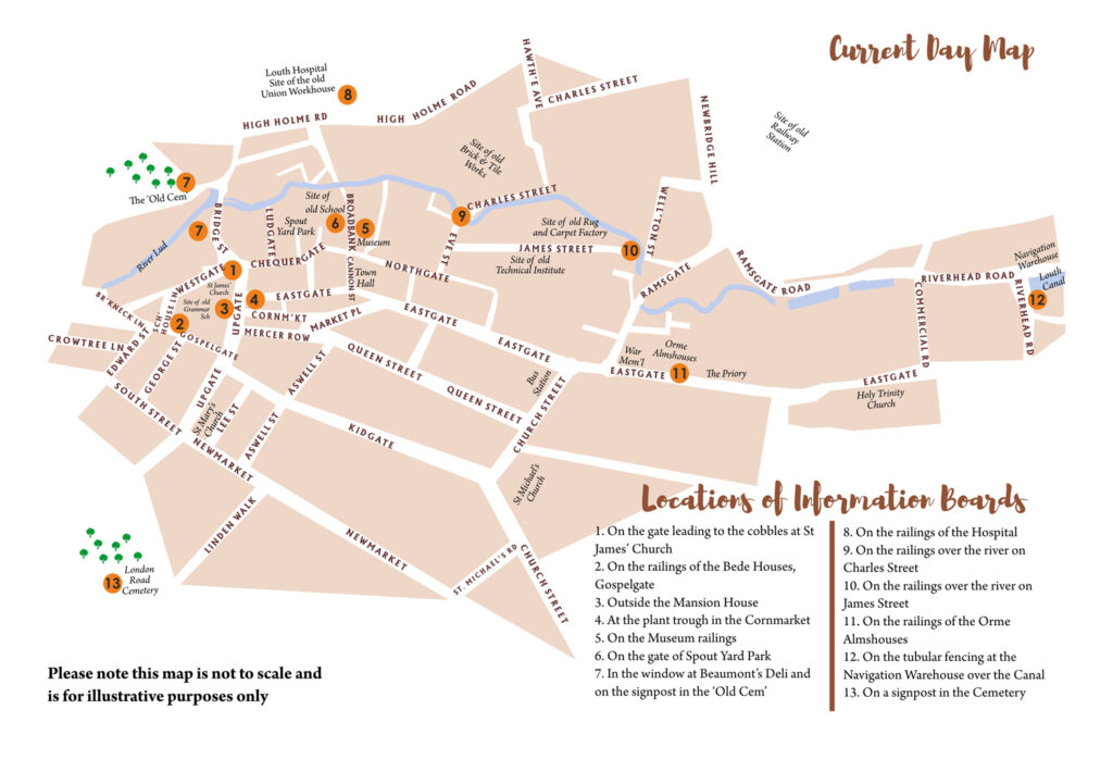 Louth Map used for the Brown's Panorama Trail