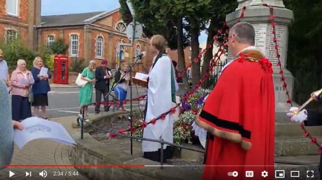 War memorial service 100th anniversary